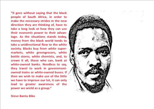 steve biko meme with a quote from I WriteWhat I Like